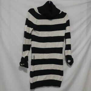 GARCIA | small | Striped Long Sleeve Turtleneck Sweater Dress | Roll Tabs